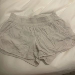 White Lulu Lemon Tracker Shorts